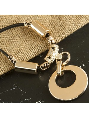 Aesco Yuvarlak Deri Kolye