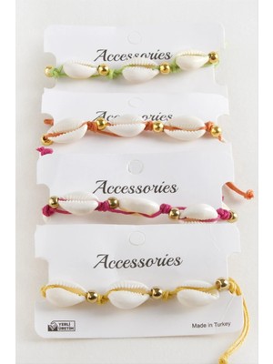 Aesco Deniz Kabuğu Makrome Ip Bileklik