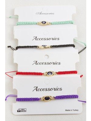 Aesco Göz Makrome Örgülü Bileklik