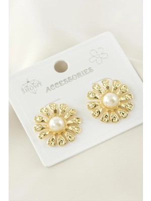 Aesco Papatya Metal Küpe