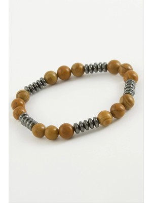 Aesco Jasper Hematit Doğaltaş Bileklk