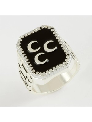 Aesco 3 Hilal Metal Erkek Yüzük