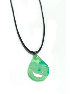 Aesco Kartopu Çiçeği Damla Epoksi Kolye