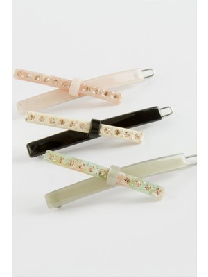 Aesco Çubuk Taşlı Klipsli Toka