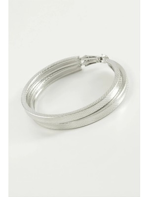 Aesco Ezme Noktalı Halka Küpe 5 cm