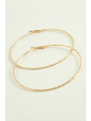 Aesco Zikzak Burgulu Metal Halka Küpe 8-9-10 cm