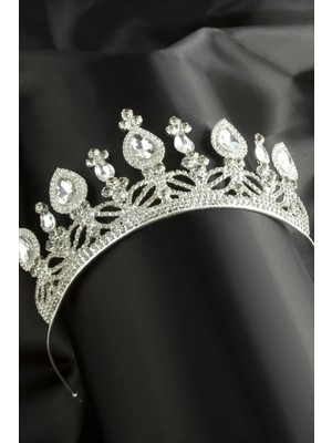 Aesco Lüks Taşlı Gelin Tacı
