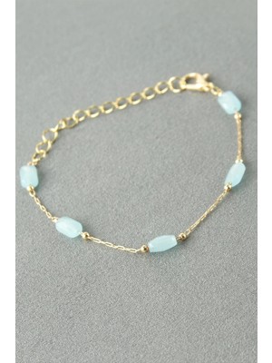 Aesco Dikdörtgen Kristal Taşlı Bileklik