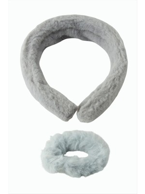 Aesco Tüylü Lastikli Toka Taç Set