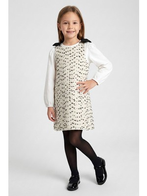 Dmb Kids Lady Badili Ekru Kız Çocuk Elbisesi