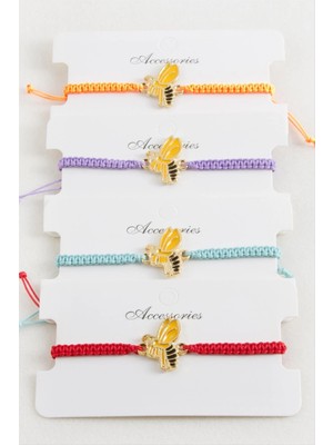 Aesco Arı Makrome Örgülü Bileklik