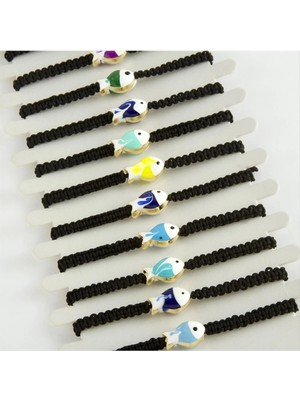 Aesco Balık Mineli Makrome Örgülü Bileklik