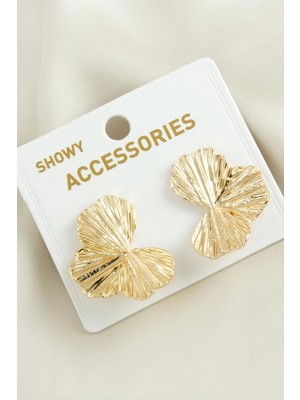 Aesco Yaprak Yeni Sezon Metal Küpe