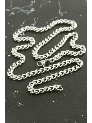 Aesco Düz Zincir Çelik Kolye 55 cm