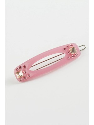 Aesco Oval Taşlı Klipsli Toka