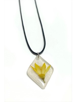 Aesco Tesbih Çiçeği Baklava Dilimli Epoksi Kolye