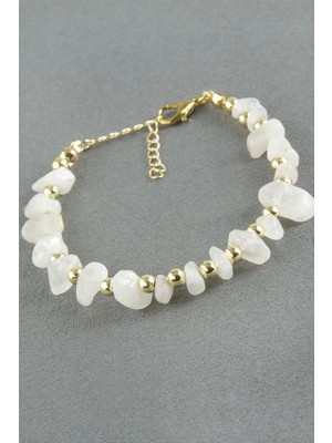 Aesco Pembe Kuvars Kırık Doğaltaş Bileklik