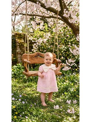 Müslin Kumaş Bebek - Kız Çocuk Desenli Elbise