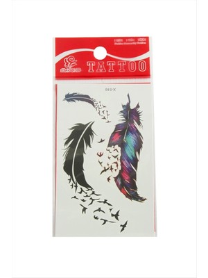 Aesco Kuş Tüy Tattoo Dövme Sticker