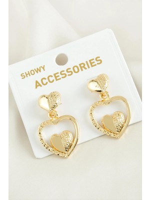 Aesco Yarım Halka Trend Metal Küpe