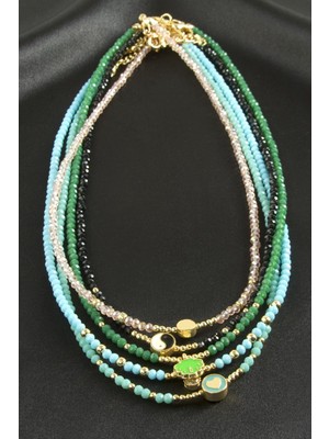 Aesco Karışık Kristal Kolye 1 Adet