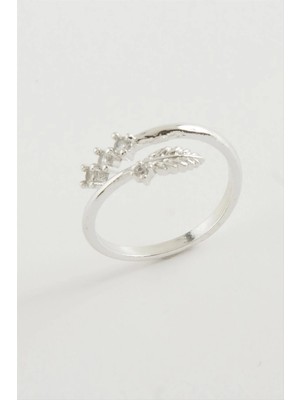 Aesco Yaprak Zirkon Taşlı Yüzük