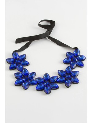 Aesco Çiçek Taşlı Yaka Kolye