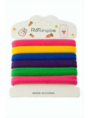 Aesco Renkli Havlu Lastikli Toka 6 Adet
