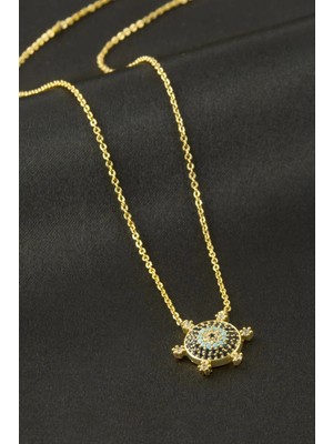 Aesco Dümen Zirkon Taşlı Kolye