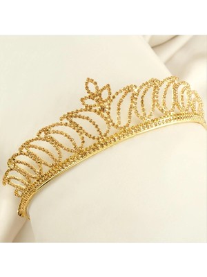 Aesco Lüks Taşlı Gelin Taçı