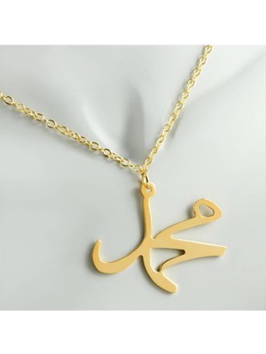 Aesco Muhammed Yazılı Uçlu Kolye