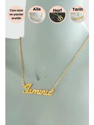 Aesco Kişiye Özel Isim Yazılı Kolye