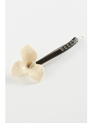 Aesco Çiçek Taşlı Klipsli Toka