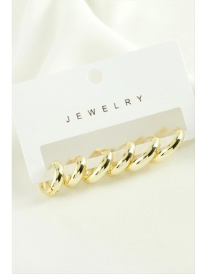 Aesco 6 Adet Halka Trend Metal Küpe