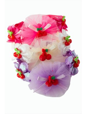 Aesco Kiraz Tüllü Çocuk Taç