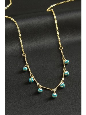 Aesco Top Nazarlı Mineli Kolye