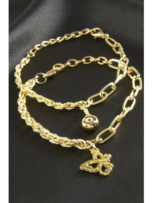 Aesco Nazar Burgulu Zincir Bileklik