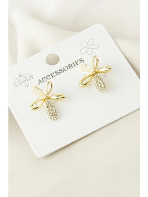 Aesco Çiçek Taşlı Küpe