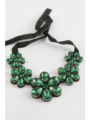 Aesco Papatya Taşlı Yaka Kolye