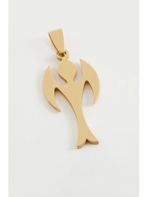 Aesco Melek Çelik Kolye Ucu 3,5 cm