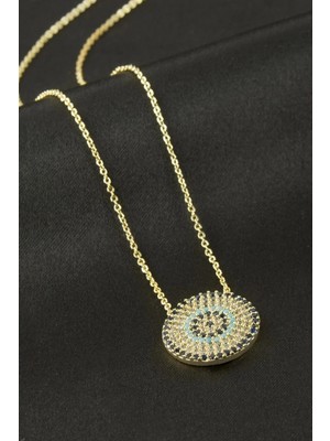 Aesco Nazar Zirkon Taşlı Kolye