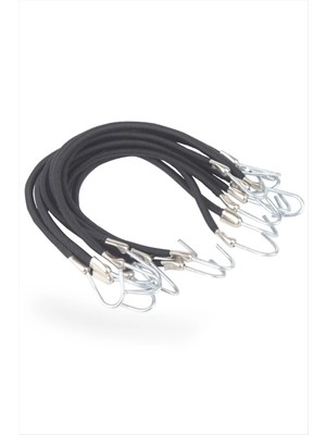 Aesco Siyah Kanca Lastikli Toka 10 Adet