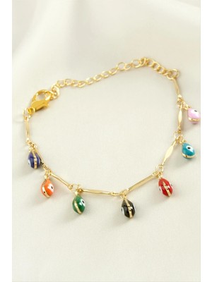 Aesco Damla Nazar Boncuk Mineli Bileklik