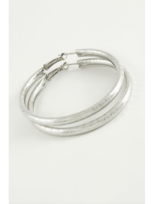 Aesco Noktalı Boru Halka Küpe 5,5 cm