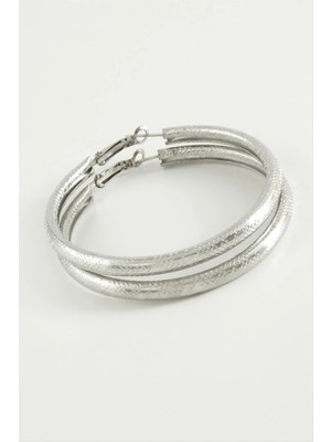 Aesco Noktalı Boru Halka Küpe 5 cm