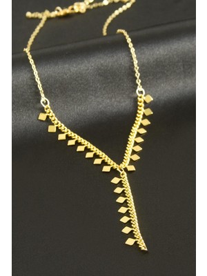 Aesco Baklava Şekilli Y Kolye