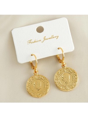 Aesco Çeyrek Altın Kaplama Küpe