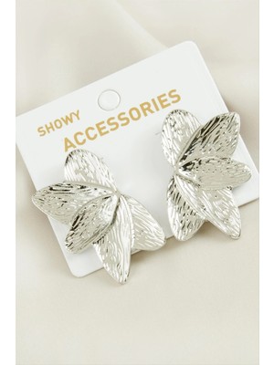 Aesco Yaprak Trend Metal Küpe