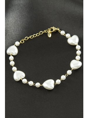 Aesco Xuping Kalp Inci Lüks Çelik Bileklik