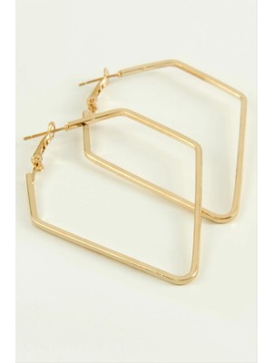 Aesco Dörtgen Halka Küpe 7 cm